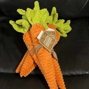 Easter Decor Begonia Market Fabric Carrots, 2 Bundles of 3 Each, Easter Carrots